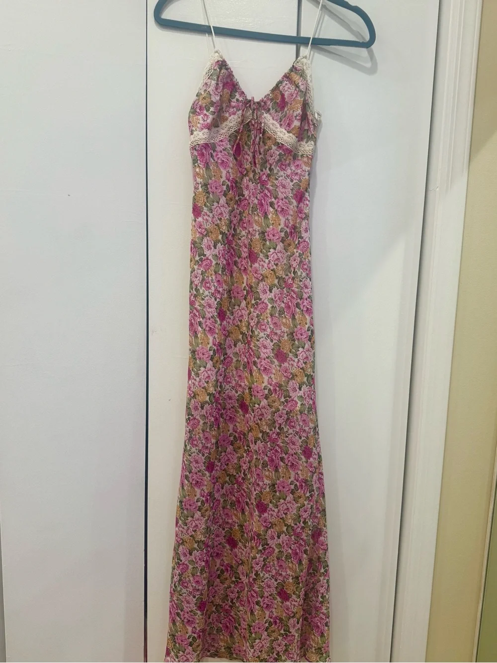 Princess Polly floral Maxi Slip spaghetti strap Dress Lace Trim Sz XS NWOT - Picture 14 of 14